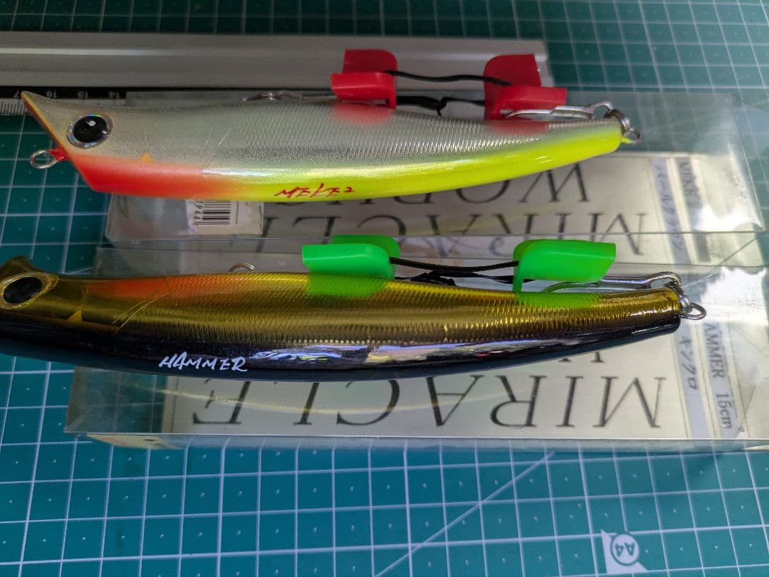 ガンキチです、MIRACLE WORKS ハンドメイドミノー 2個セット