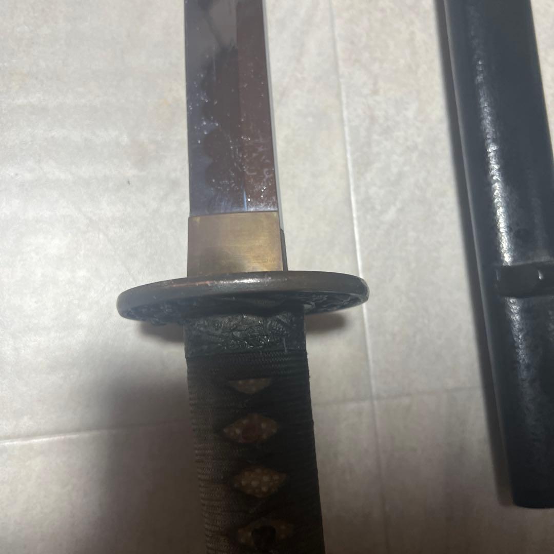 模造刀　波紋模様 ドラゴン彫刻