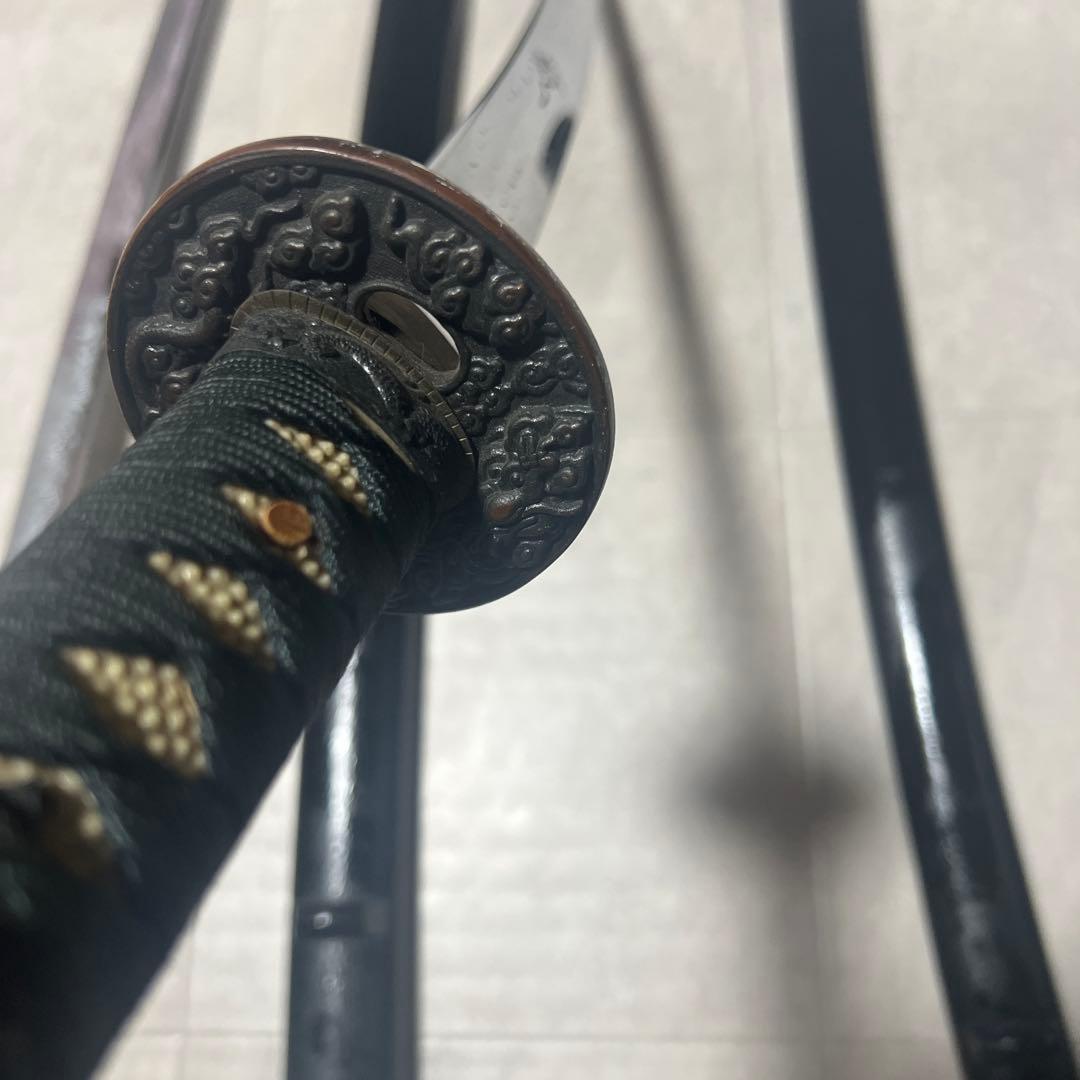 模造刀　波紋模様 ドラゴン彫刻