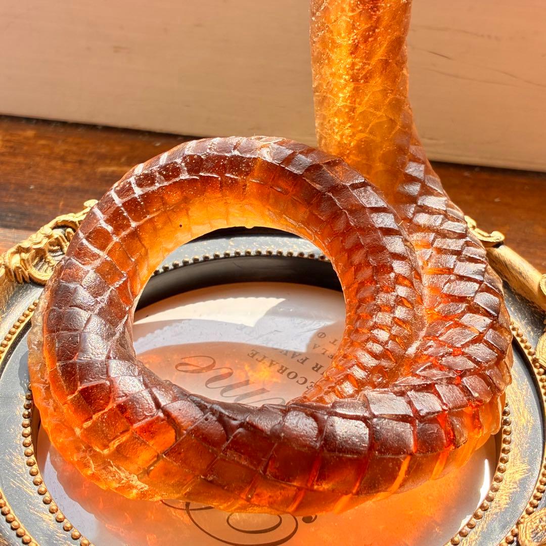 コブラ　蛇　ヘビ　ドーム　フランス　ナンシー　バカラ　エミールガレ　置物