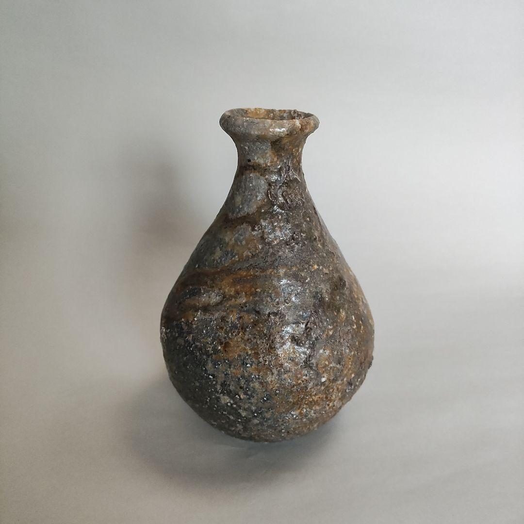 片岡誠　自然釉徳利　常滑焼