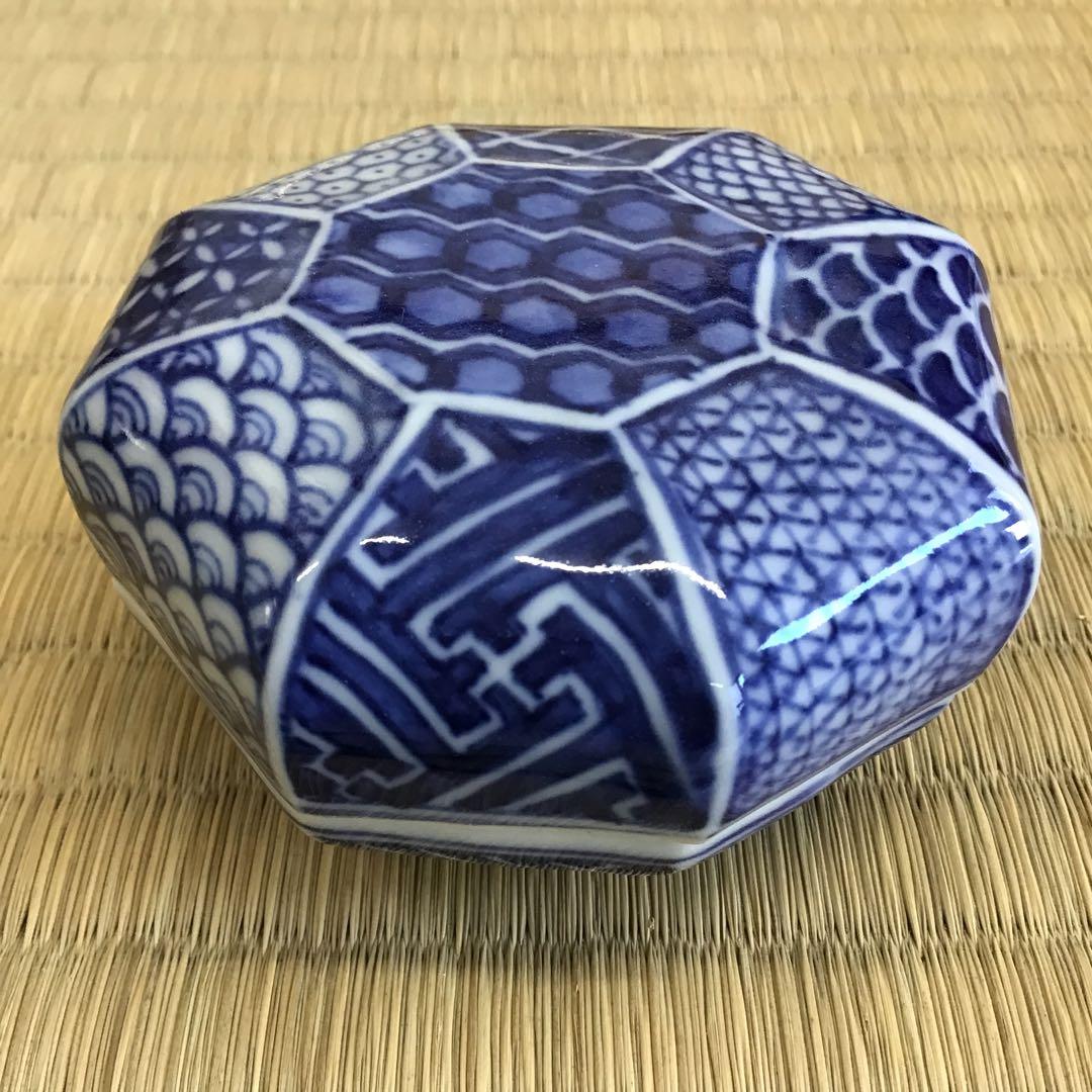 茶道具　香合　寿華　祥瑞八角香合　和峰作　共箱　S118KG