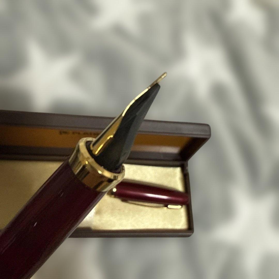 PLATINUM バーガンディ万年筆 専用ケース付き