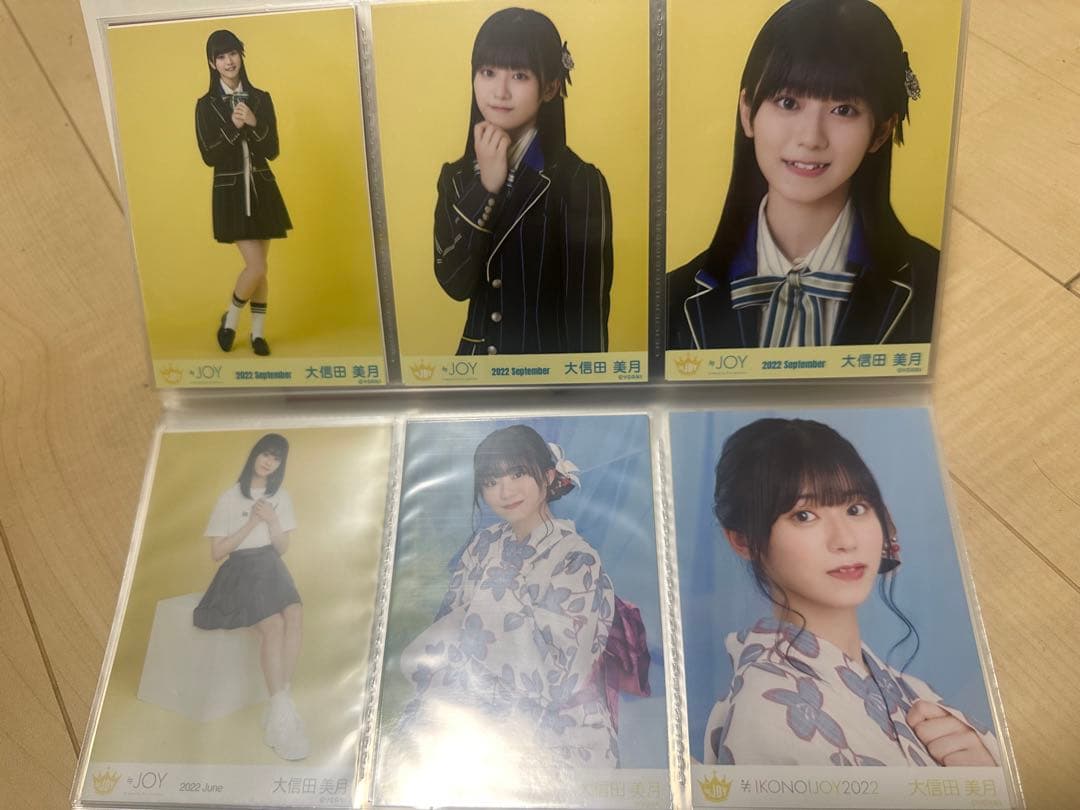 ≒JOY ニアジョイ　大信田美月　直筆ワイドチェキ　初期ビブスBIGサイズ等