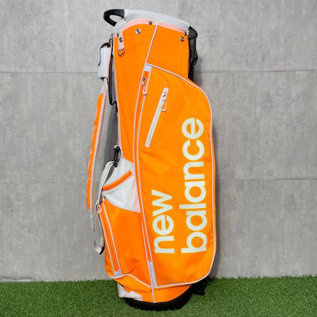 ニューバランス NEW BALANCE キャディバッグ ゴルフバッグ オレンジ