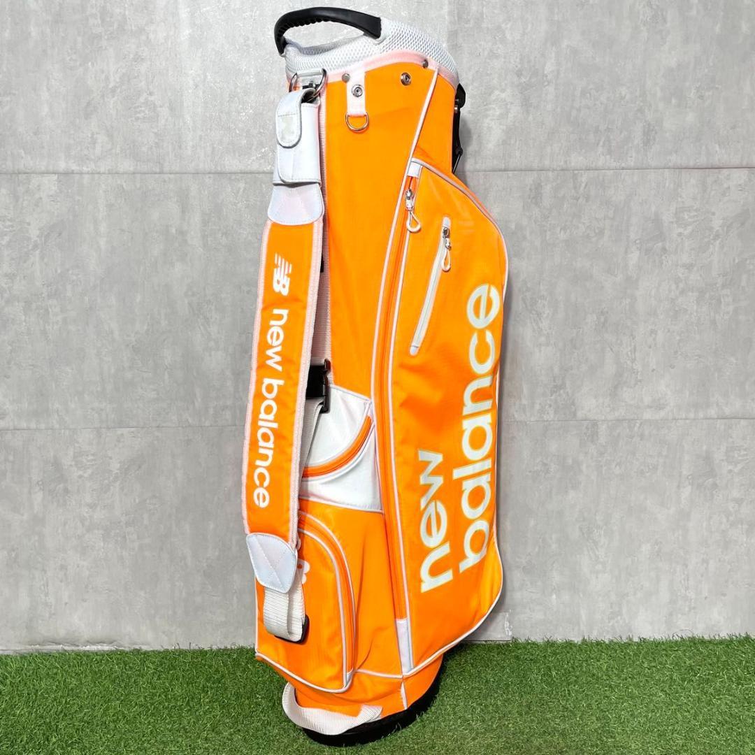 ニューバランス NEW BALANCE キャディバッグ ゴルフバッグ オレンジ