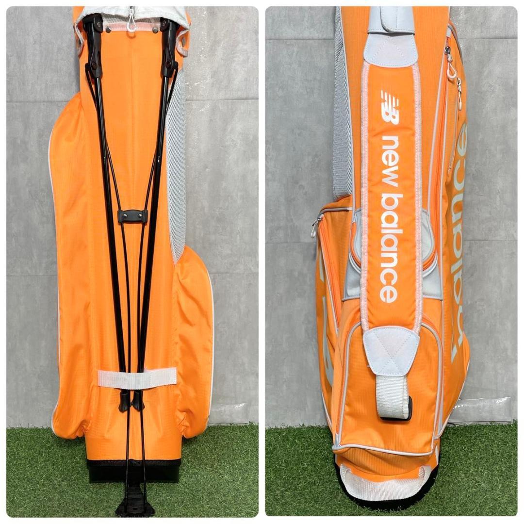 ニューバランス NEW BALANCE キャディバッグ ゴルフバッグ オレンジ