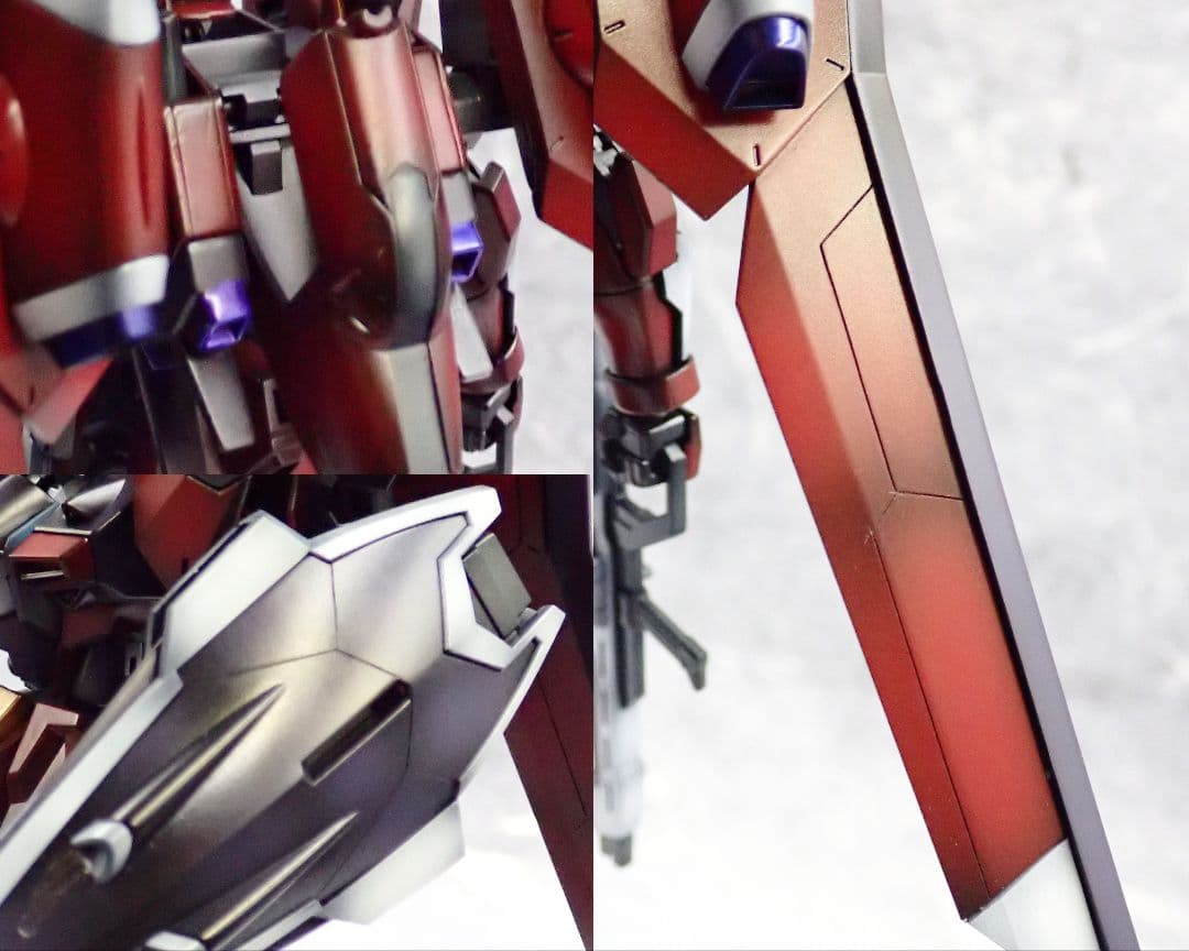 HGデスティニーガンダム、イモータルジャスティスガンダム 全塗装 ガンプラ完成品