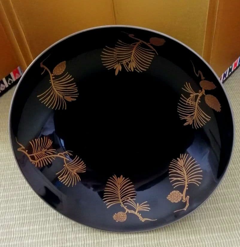 茶道具　高杯菓子器　菓子器　老松　金蒔絵　漆芸　漆器　共箱