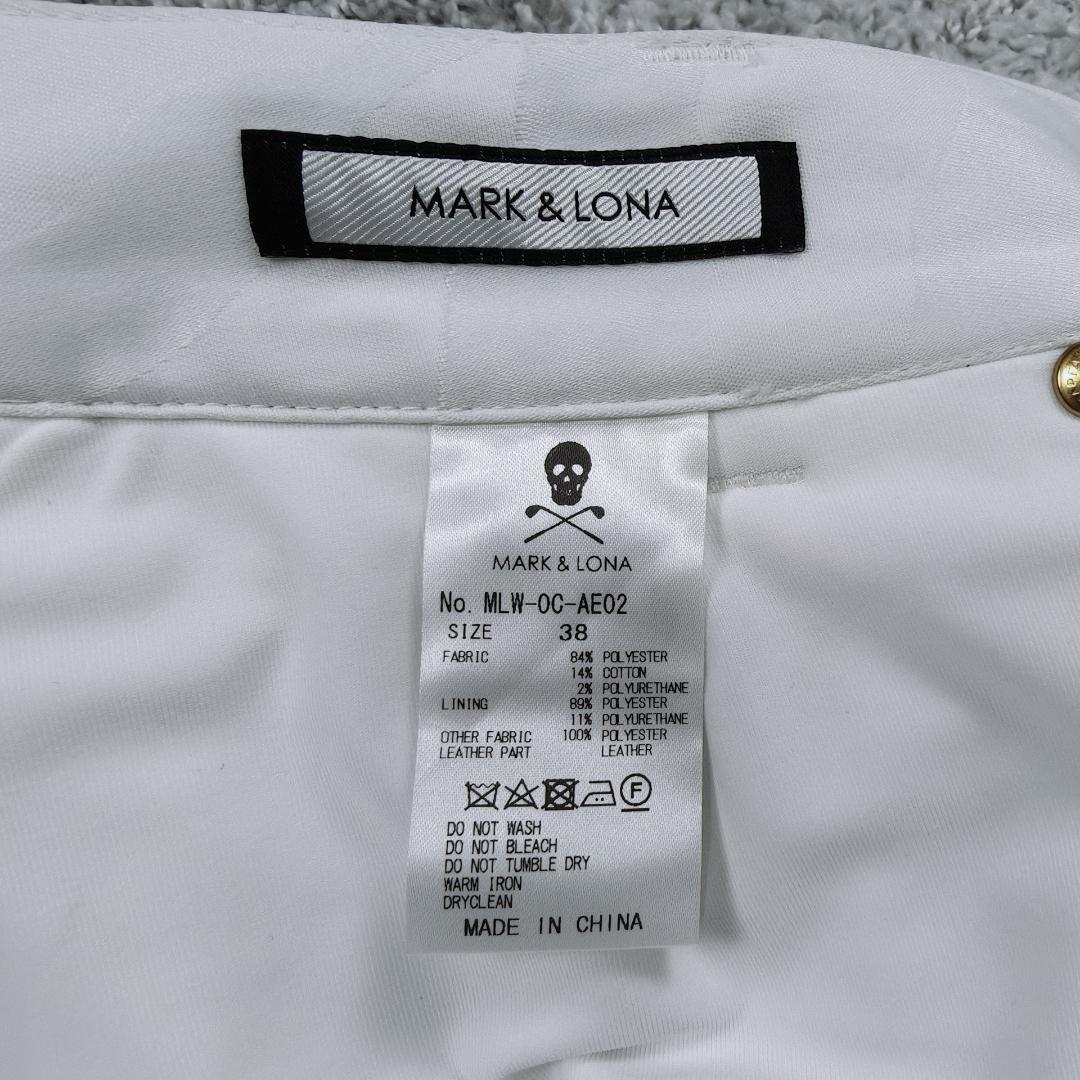 未使用 MARK&LONA ゴルフ スカート ホワイト カモ 38 M