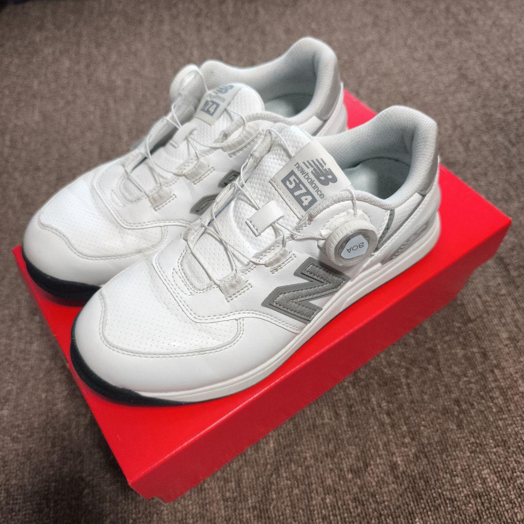 New Balance 574 2E ワイド ゴルフシューズ 23.5cm