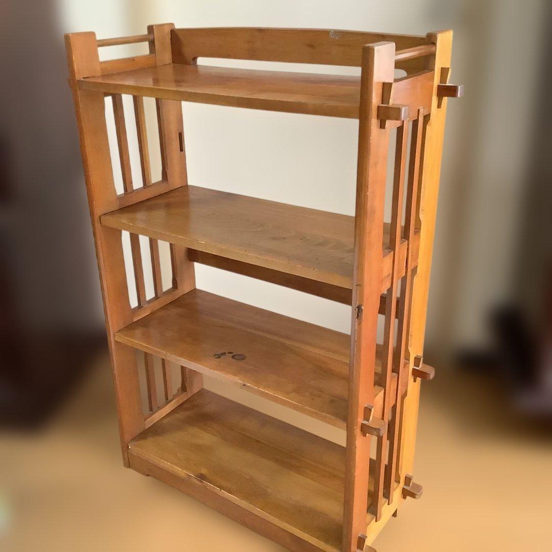 昭和レトロ　本棚　飾り棚　ブックシェルフ　時代物　アンティーク　ディスプレイ