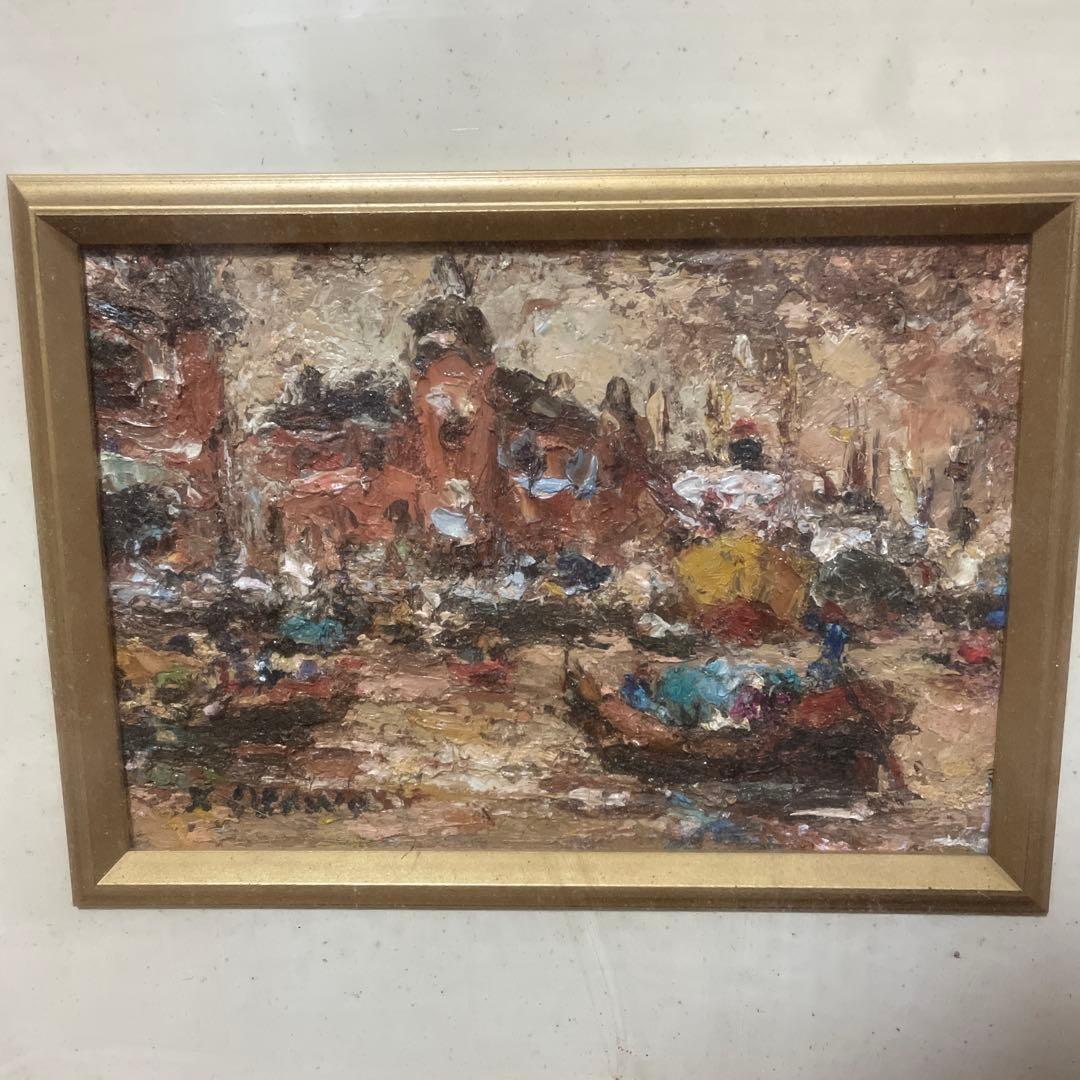 匿名配送　油絵　額縁入り