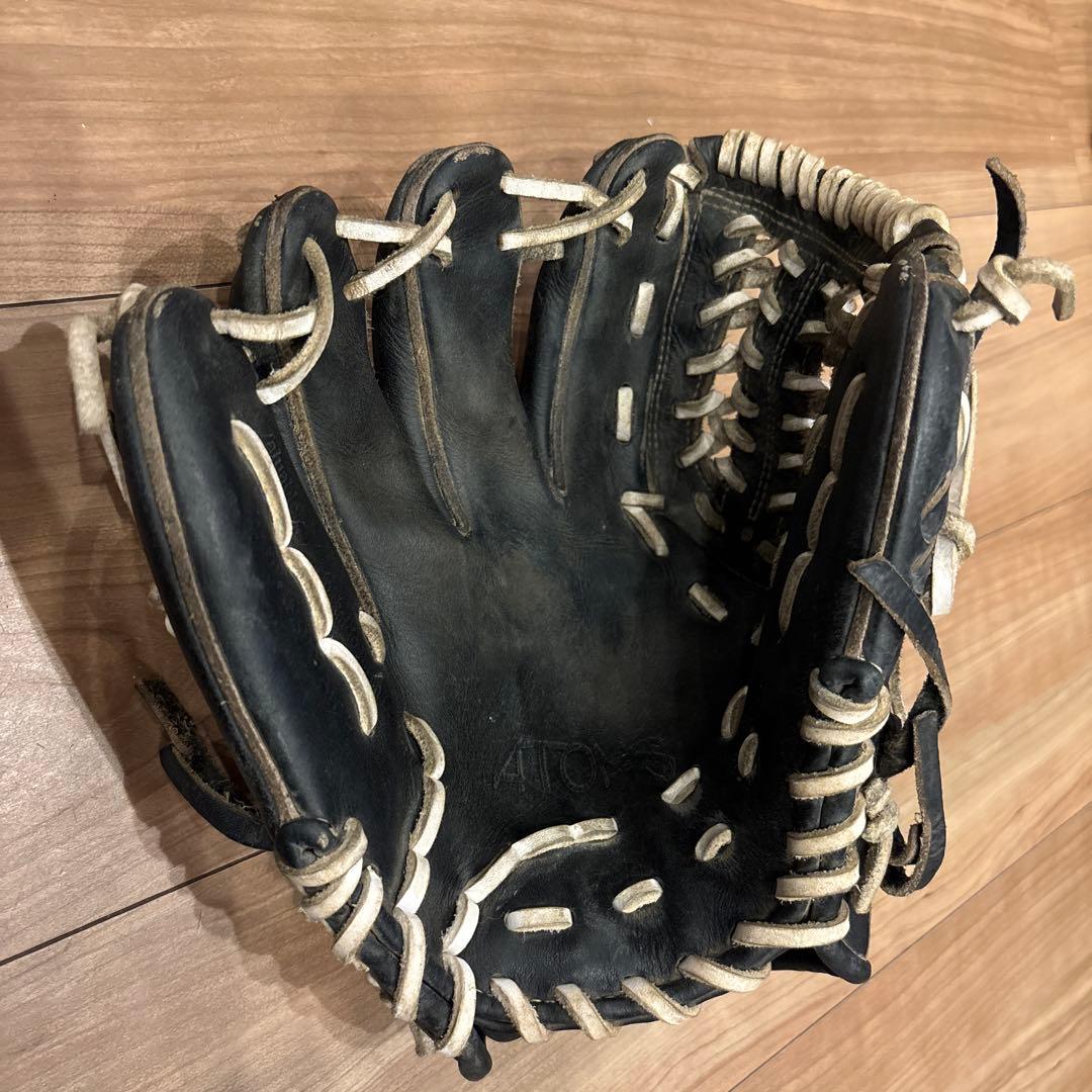 アトムズ硬式グローブ 黒 レザー