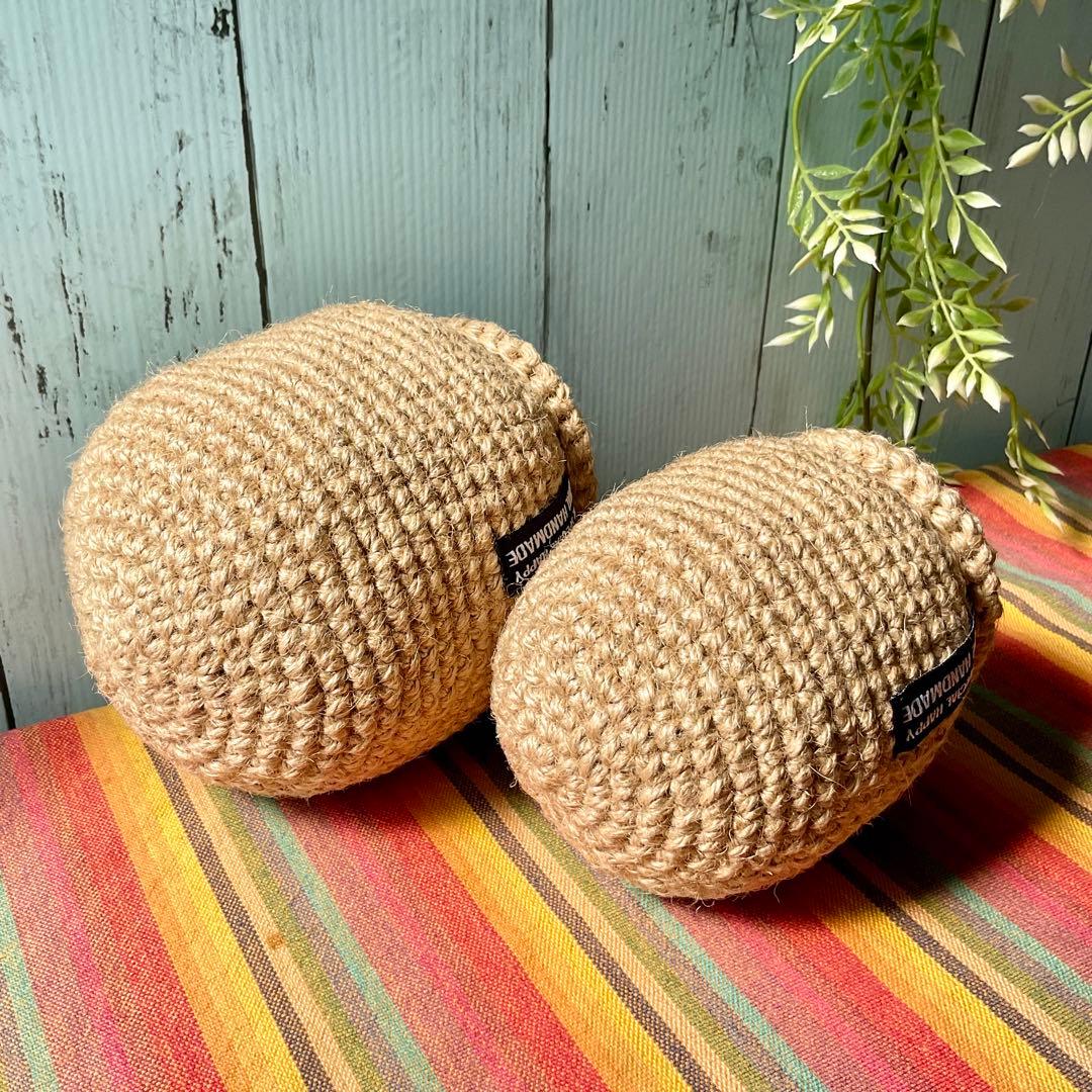 バードトイ　麻紐で編んだつぼ巣　楕円型