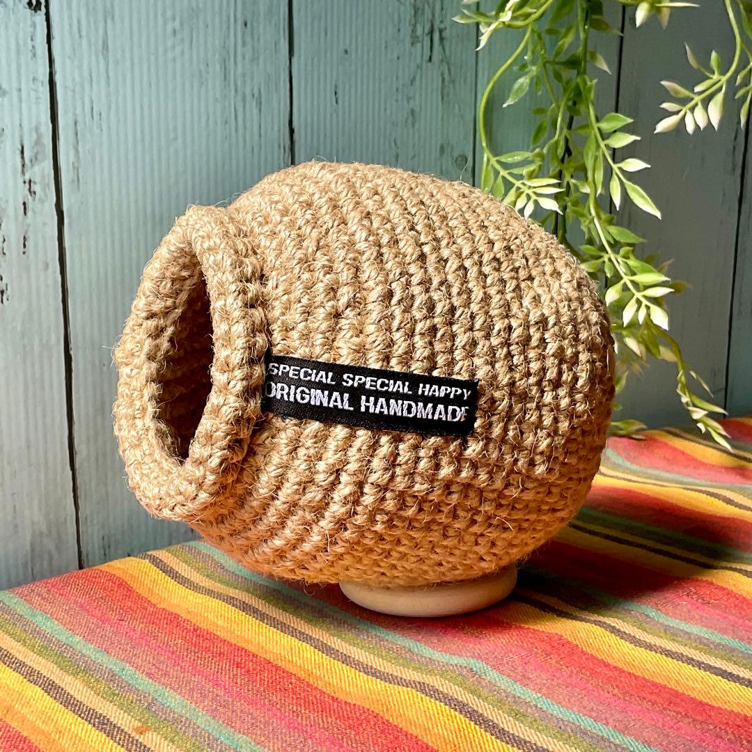 バードトイ　麻紐で編んだつぼ巣　楕円型