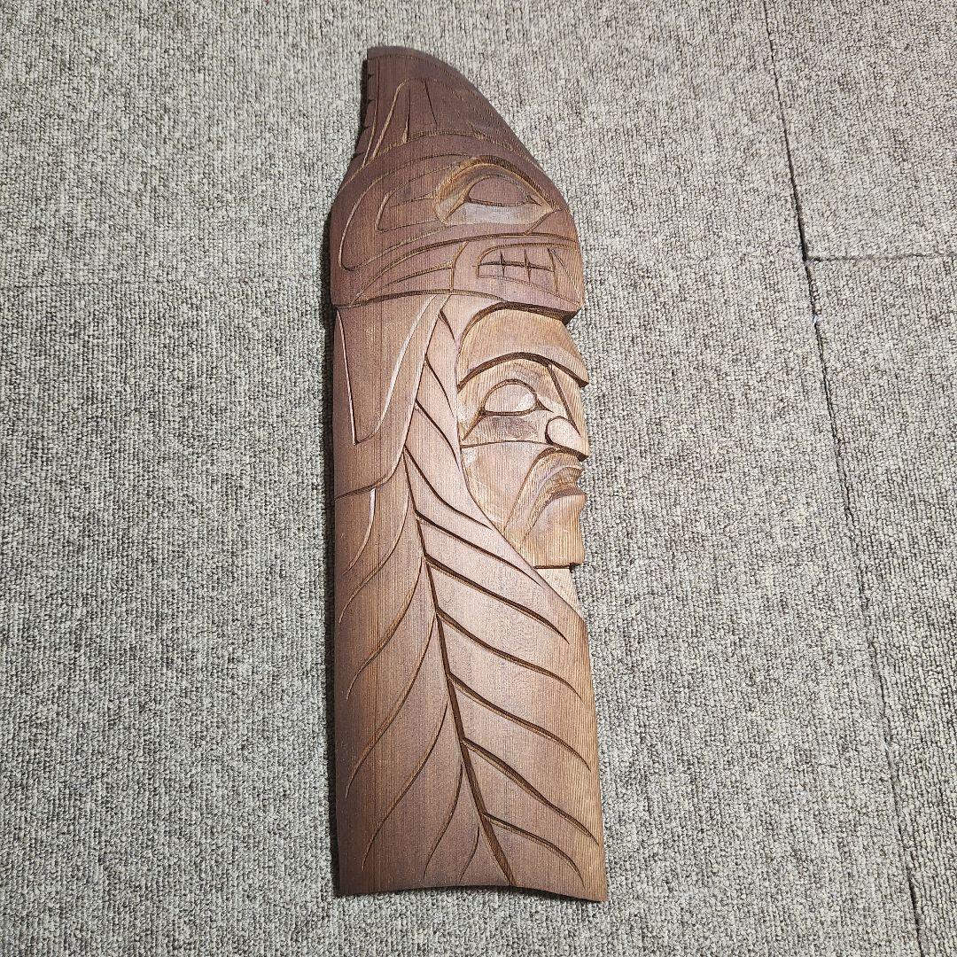 カナダ 先住民 ネイティブアメリカン ウッドカービング 彫刻　壁掛け