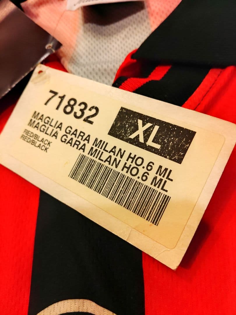 ヴィンテージユニフォームミラン長袖選手用バッジョサイン入り新品タグ付き