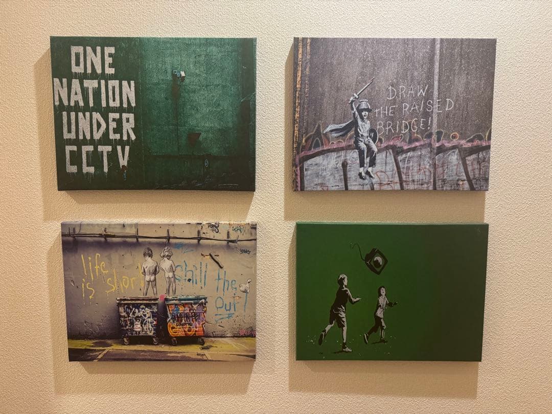 バンクシー　アートパネル8枚セット