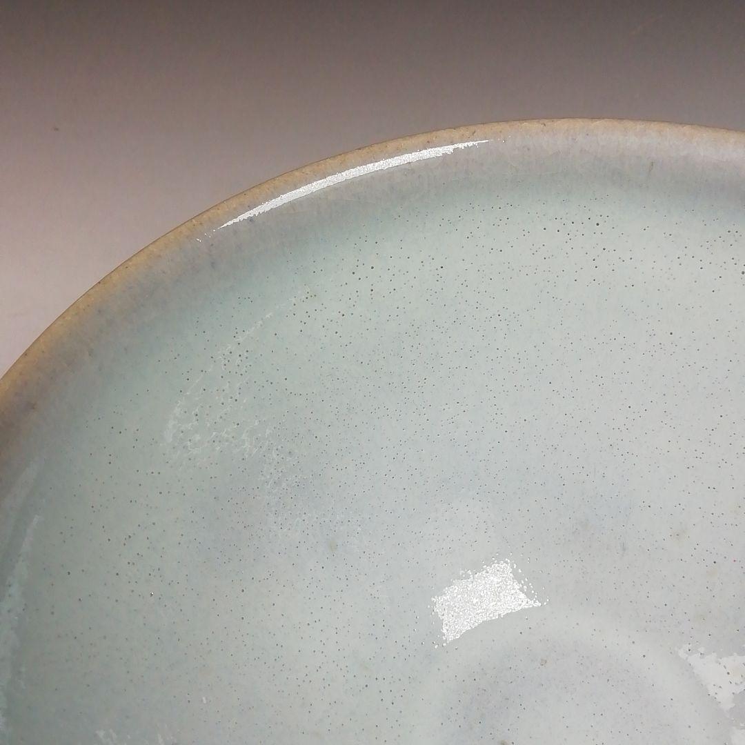 Ｗ１６１　茶碗　『白天目　茶碗』『古狭間窯　加藤菁山 作』『仕覆付』共箱　茶道具