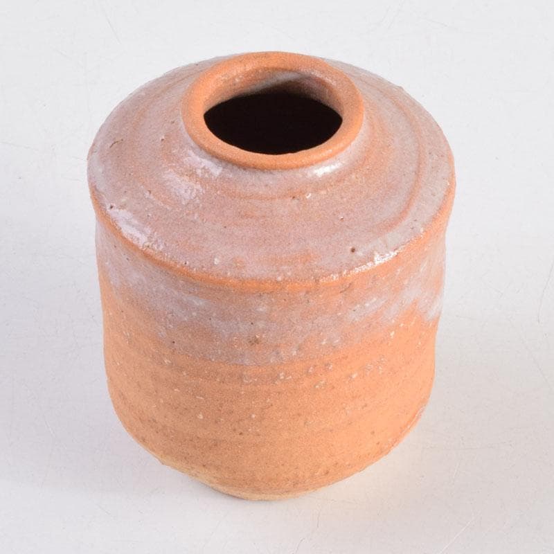 茶道具　萩焼　金子信彦作　茶入　仕覆付　共箱　V　8861