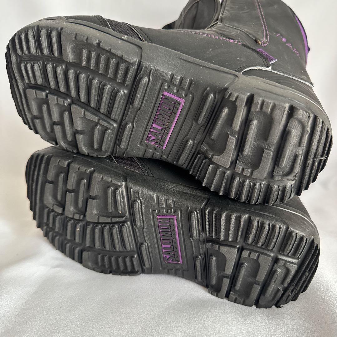 SALOMON スノーボードブーツ 24cm ブラック パープル 女性用
