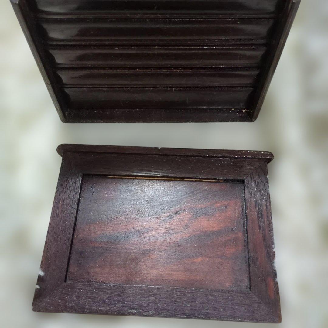 麻雀牌 麻雀パイ 唐木箱 骨面 背竹 時代物 アンティーク 中国　高級