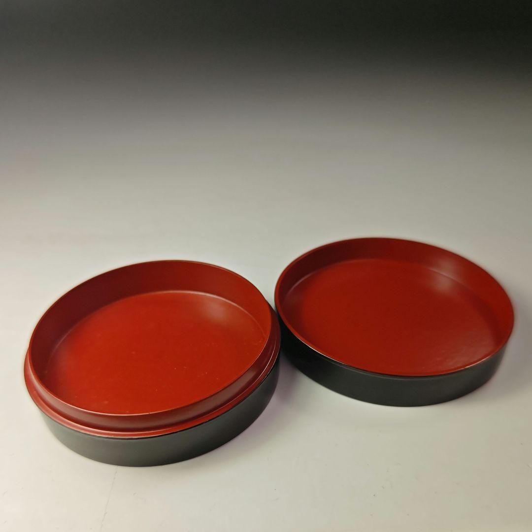 イ728 香合『塗師作』『稲穂蒔絵　丸香合　共箱』漆塗　茶道具