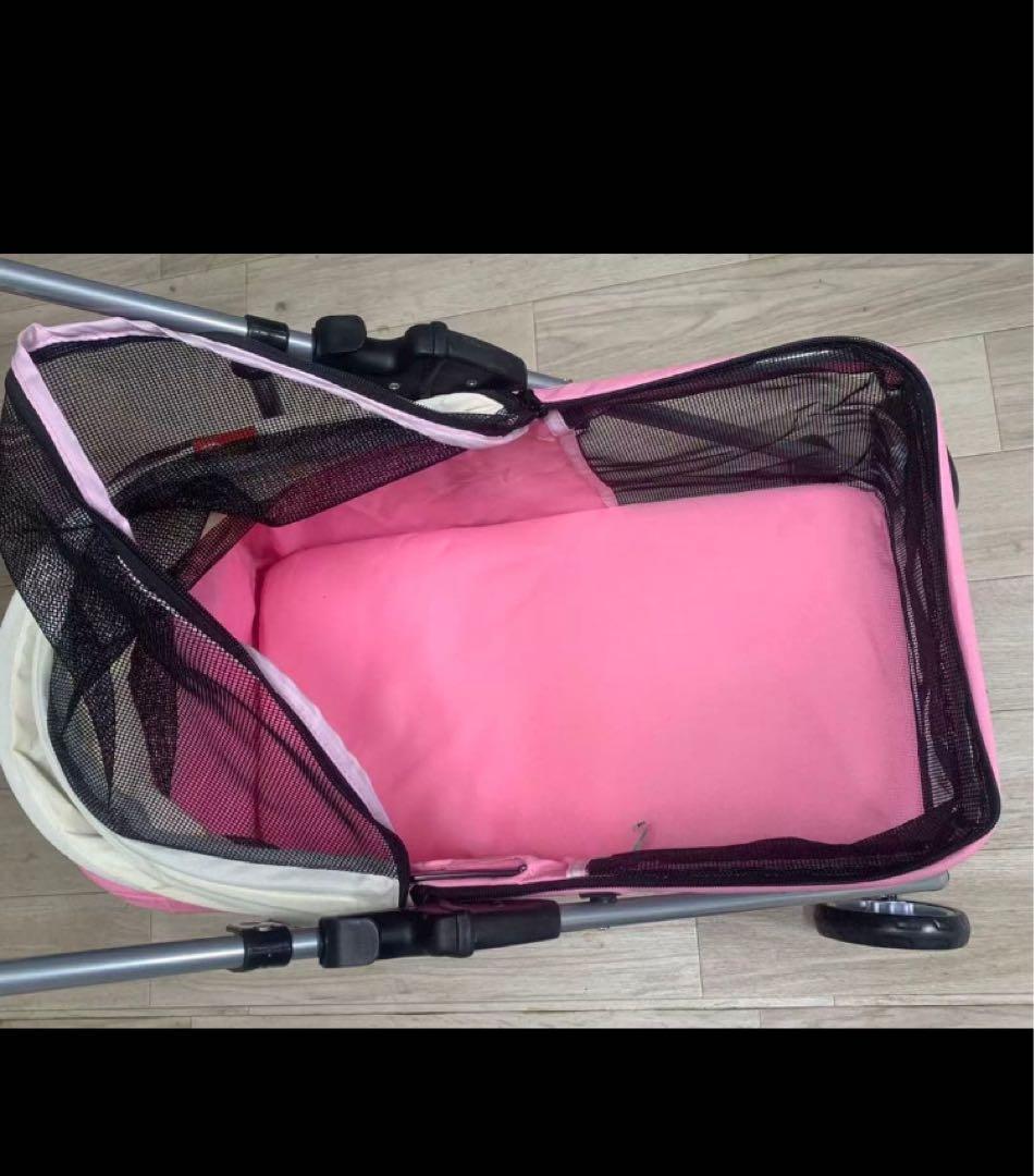 ピンク メッシュ ペットカート