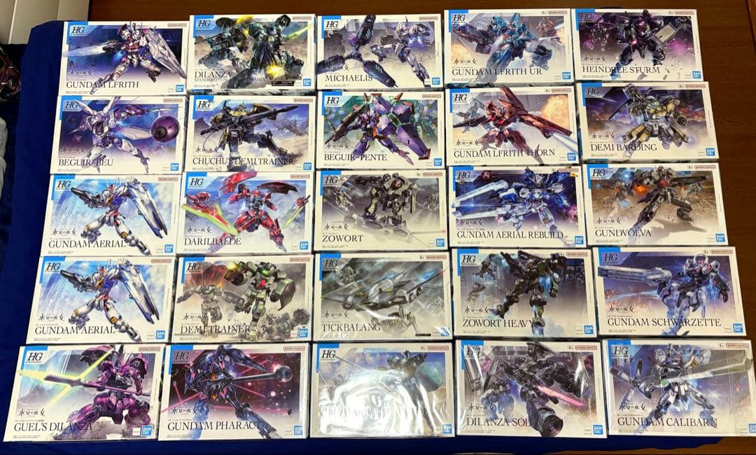 【甘辛うさぎ】水星の魔女 ガンプラ全33個 +フィギュア2個+台座