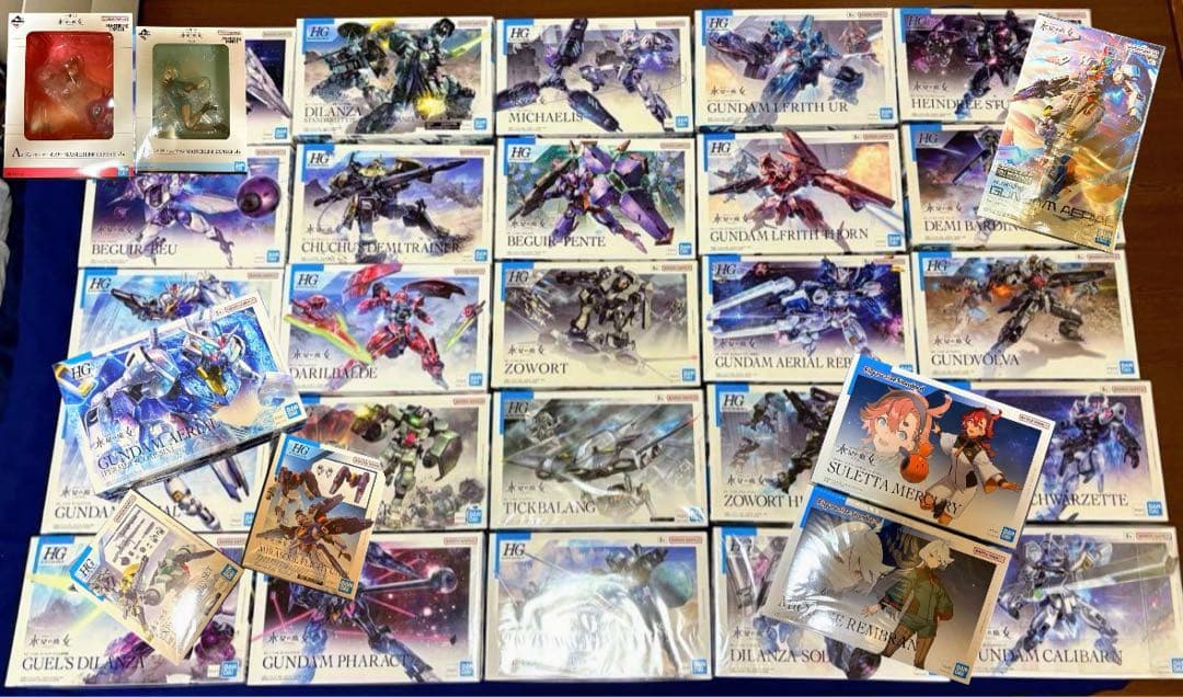 【甘辛うさぎ】水星の魔女 ガンプラ全33個 +フィギュア2個+台座