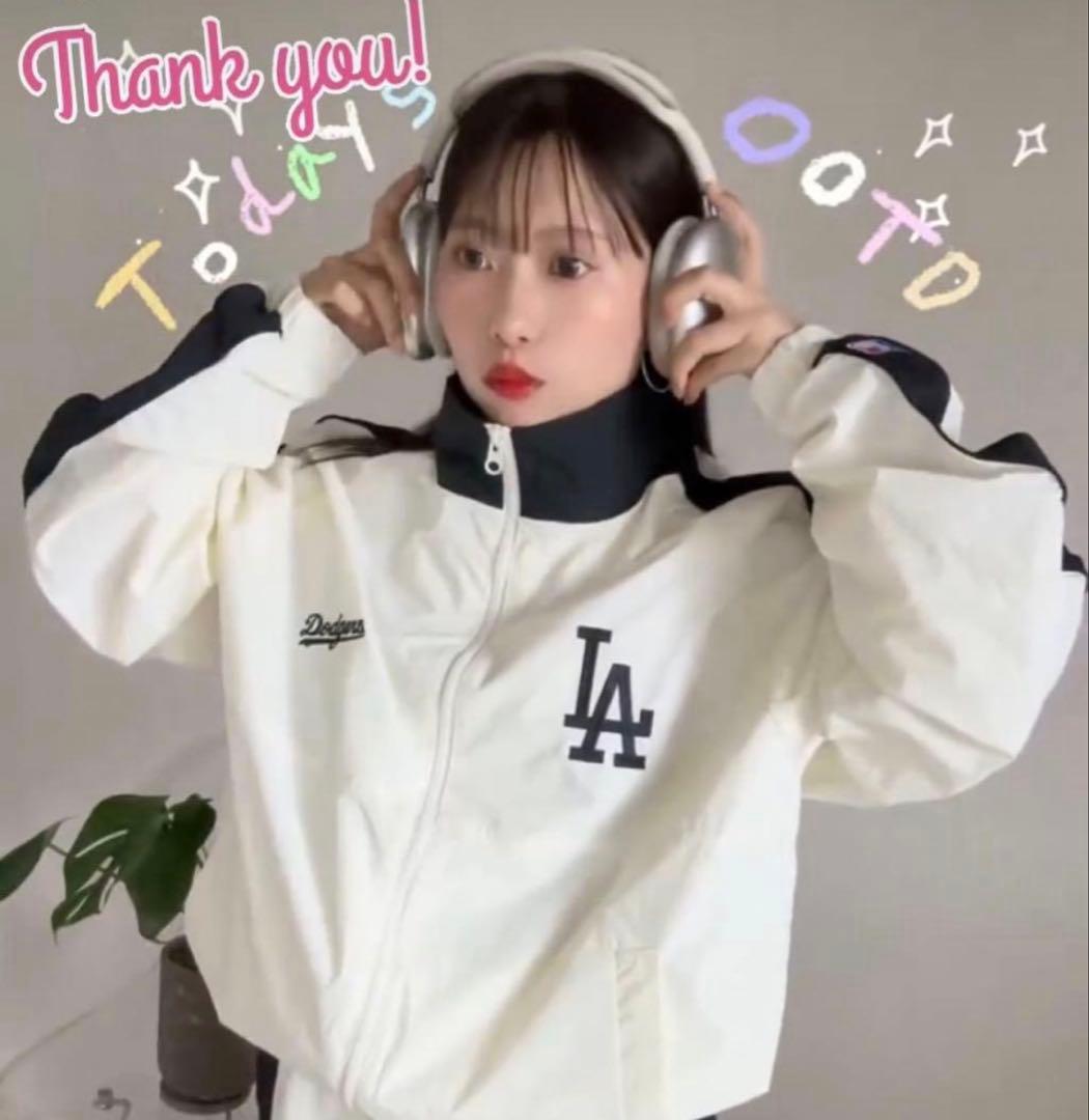 ドジャース　ワッペン刺繍 ナイロントラックブルゾン　ジャケット　大谷翔平　MLB