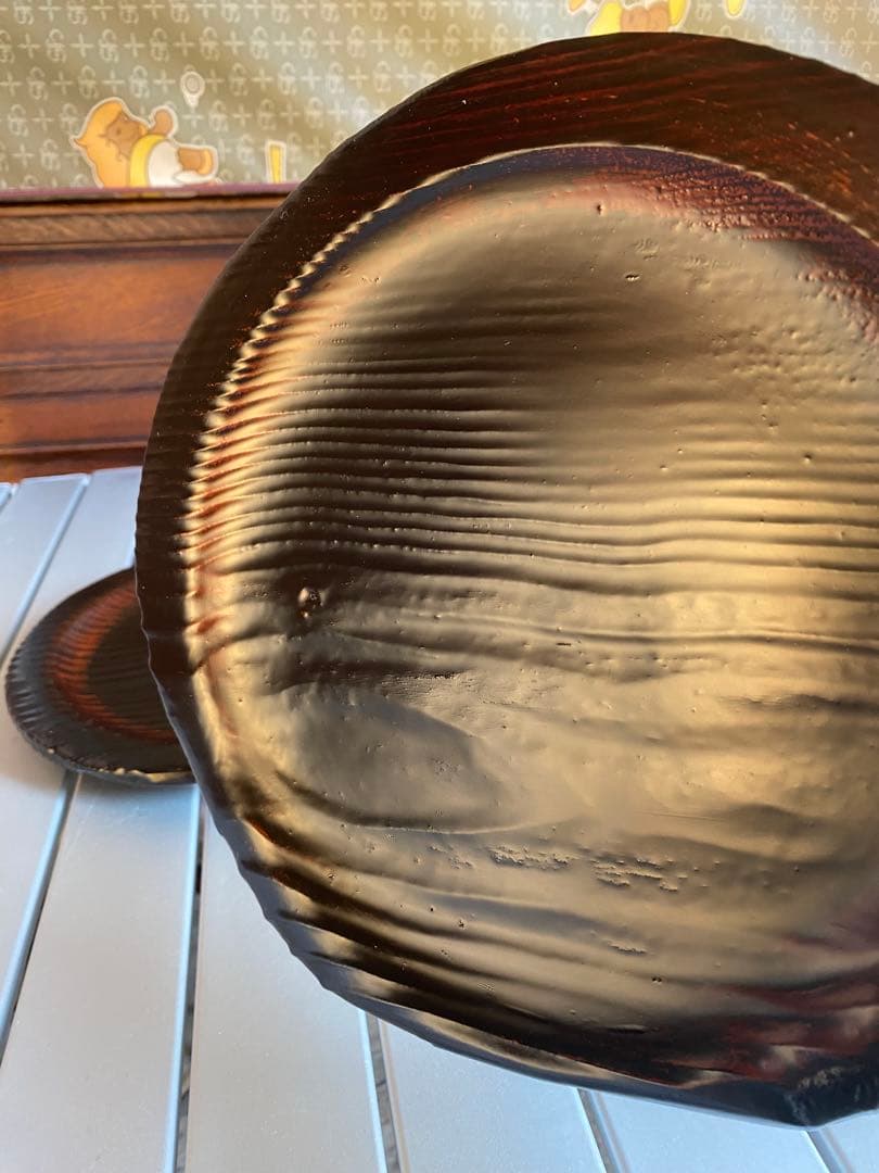 垣内幸彦　康子　銘々皿　漆器　木製皿　和風　伝統工芸　輪島塗　有名作家　中塗漆