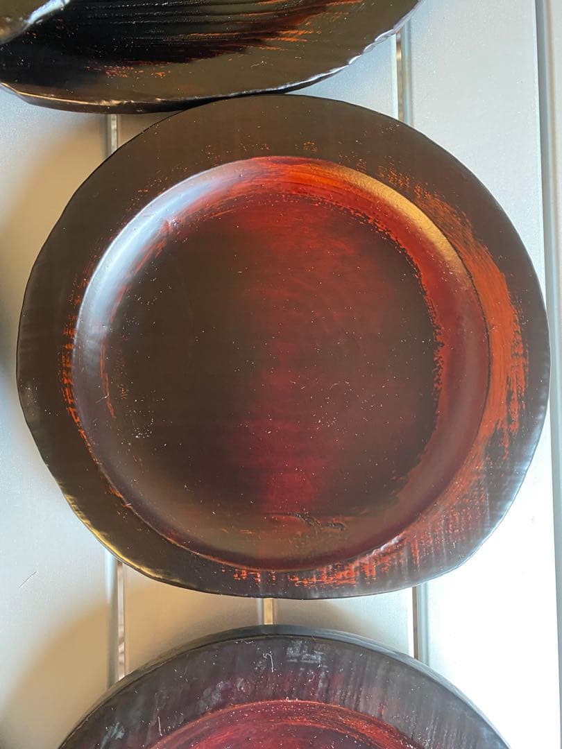 垣内幸彦　康子　銘々皿　漆器　木製皿　和風　伝統工芸　輪島塗　有名作家　中塗漆