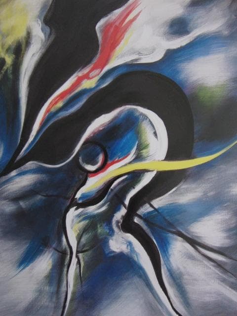 岡本太郎、【ひそやかな跳躍 】、希少な額装用画集より、新品高級額 額装付