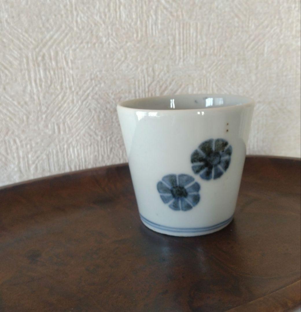 古伊万里染付花散らし文蕎麦猪口江戸時代
