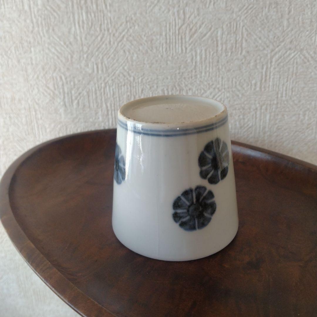 古伊万里染付花散らし文蕎麦猪口江戸時代