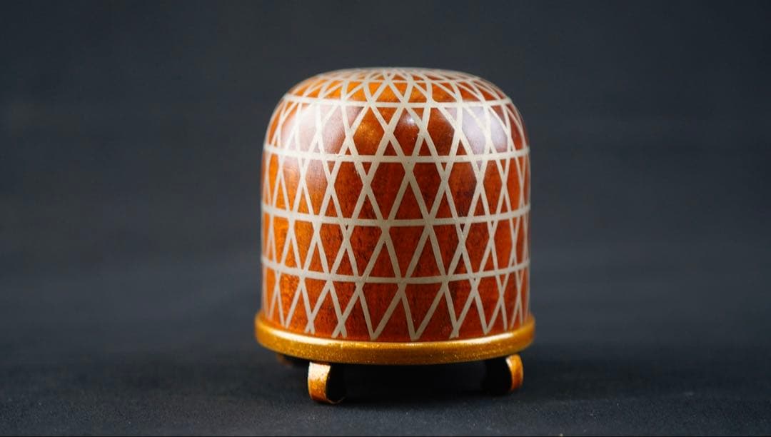 中村宗悦　初音蒔絵　鳥篭型茶器　共箱