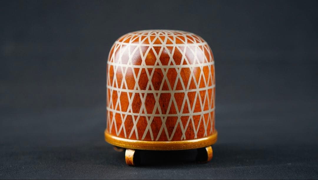 中村宗悦　初音蒔絵　鳥篭型茶器　共箱