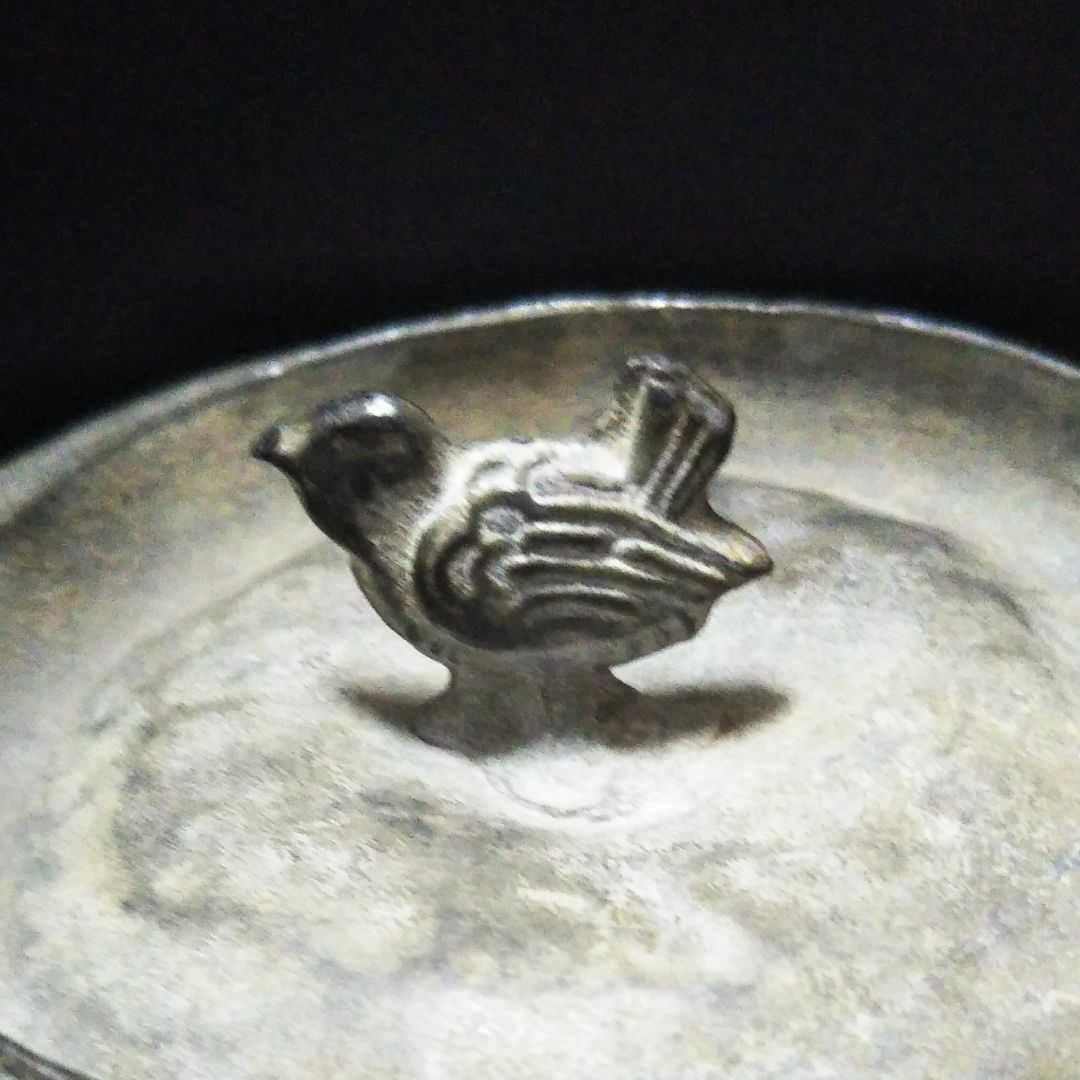 ※中国古美術/古錫魚飾蓋付水柱/清代/