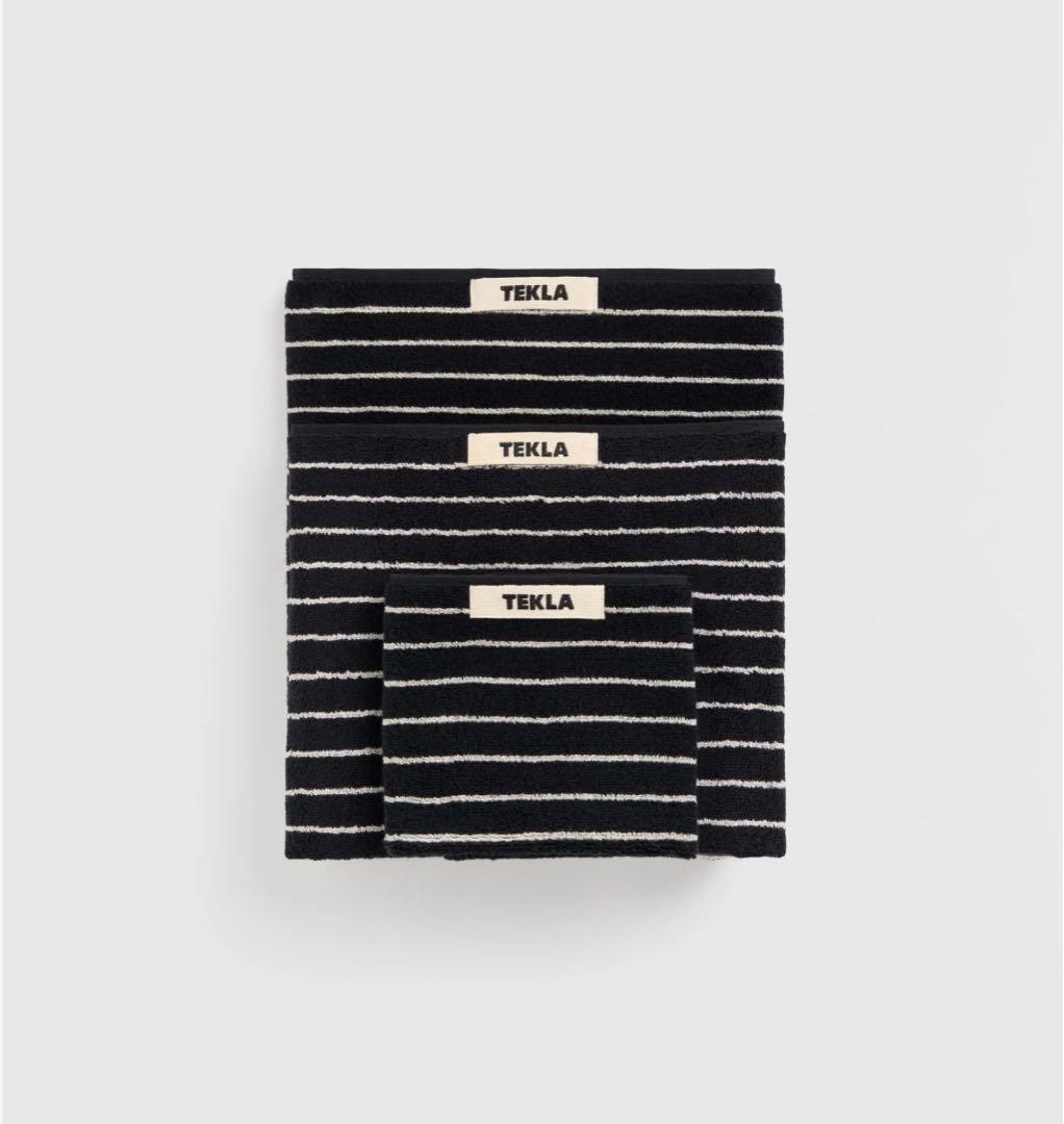 TEKLA バスタオル Black Stripes 70×140cm