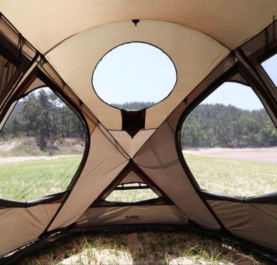 OVAL5 ドームトンネルテント ARBOR カーキ About camping