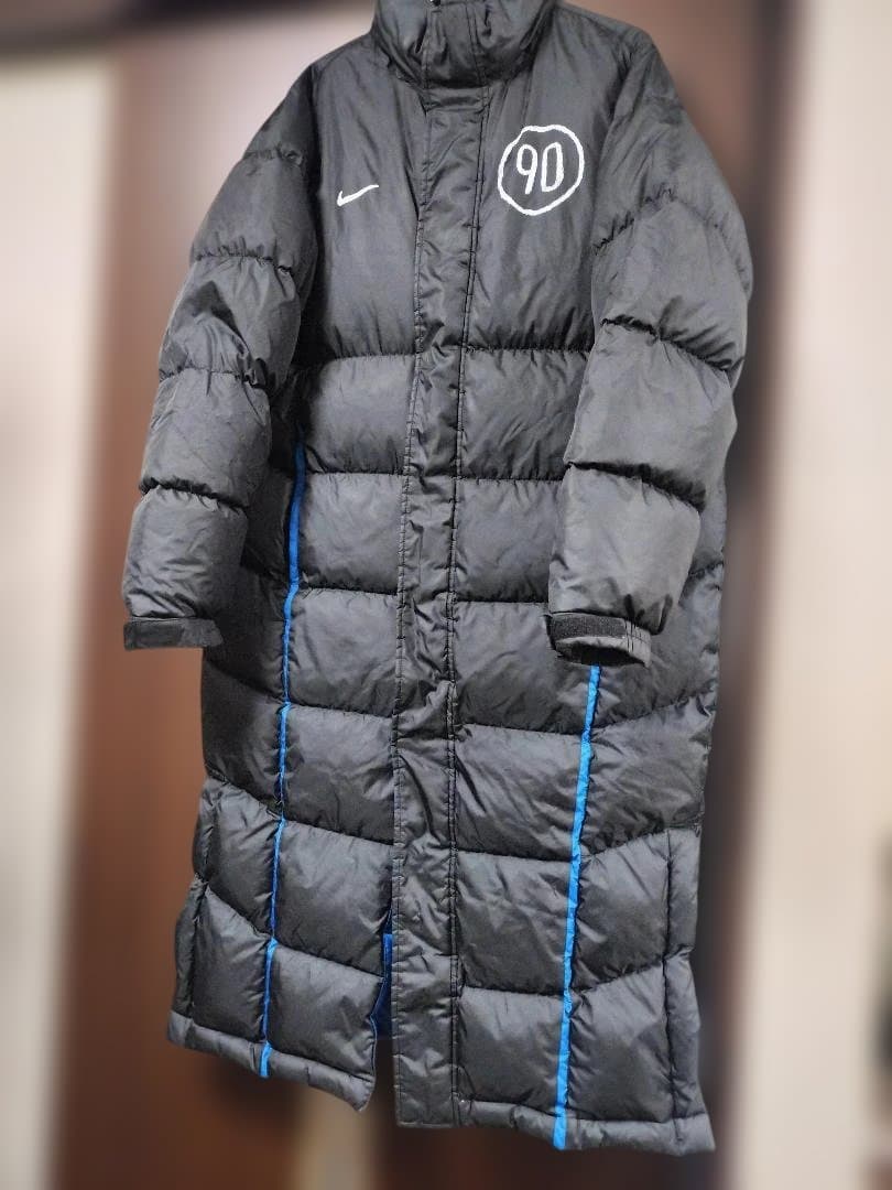 1点モノ★肉厚NIKE★ロングダウンコートぱんぱん★ベンチコート ★Ｌ美品