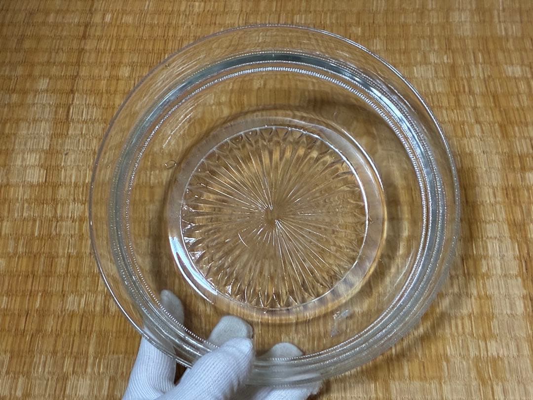 切子 気泡 ギヤマン カットガラス皿 ガラス蓋物 ボンボニエール 時代物