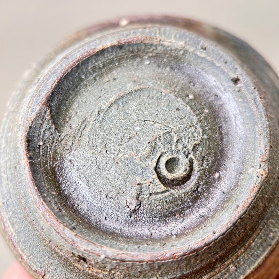 C金重有邦　ぐい呑 備前焼（共箱あり）岡山県指定重要無形文化財保持者