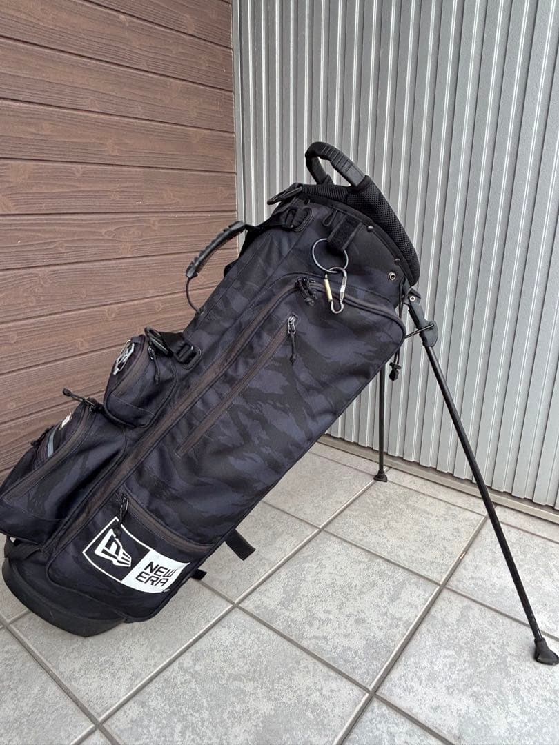 NEW ERA キャディーバッグ カモネイビー　スタンド式