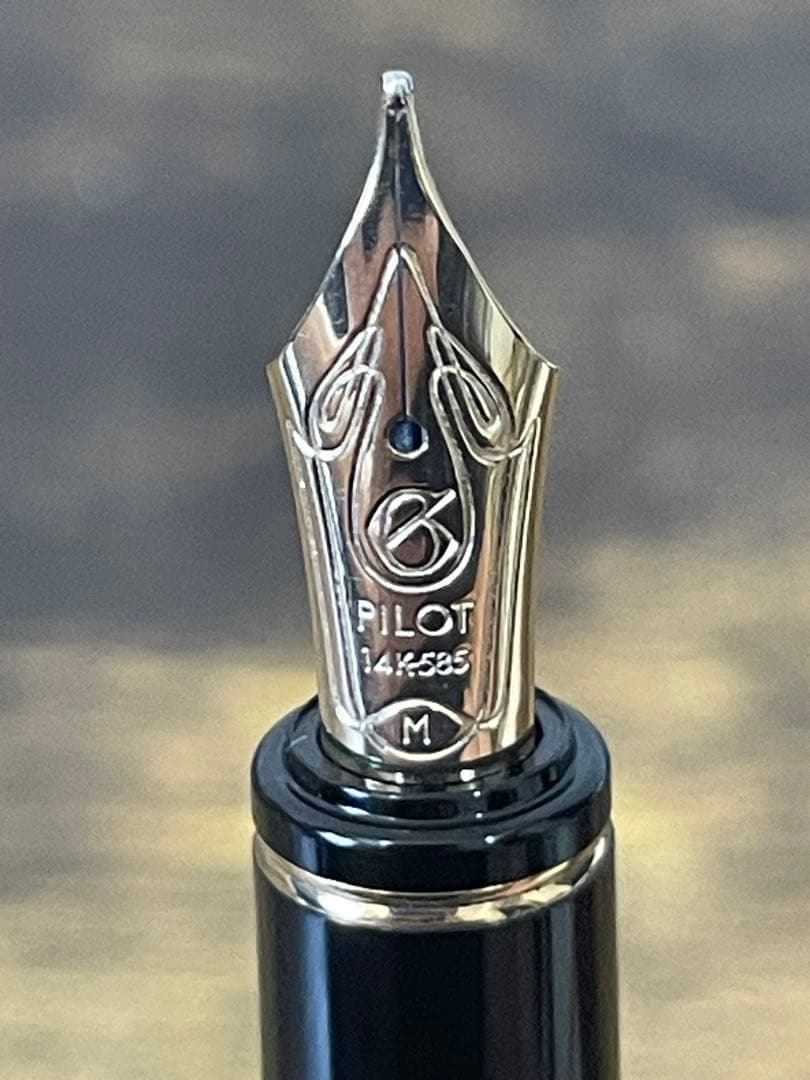 試筆のみ　初期型　グランセ　ルビーレッドマーブル　刻印　パイロット M 万年筆