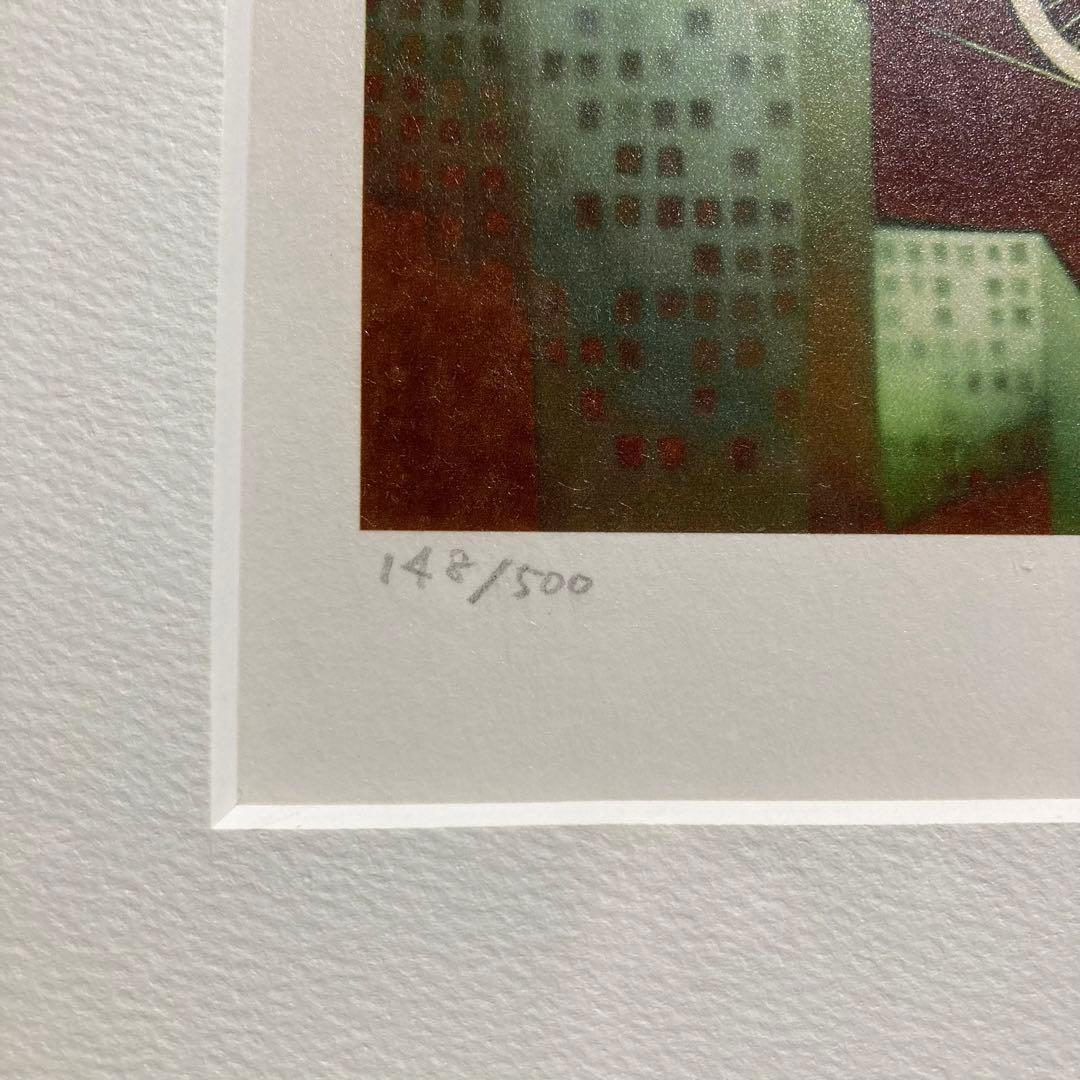 【真作保証】藤城清治「真夜中のデート」レフグラフ 直筆サイン 版画 絵画