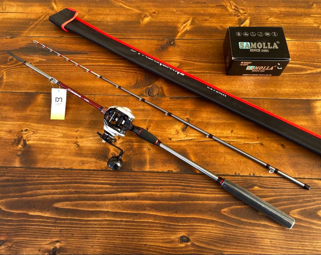 釣り竿セット　ジギングロッド　デジタルカウンター付きリール　タイラバ　左ハンドル