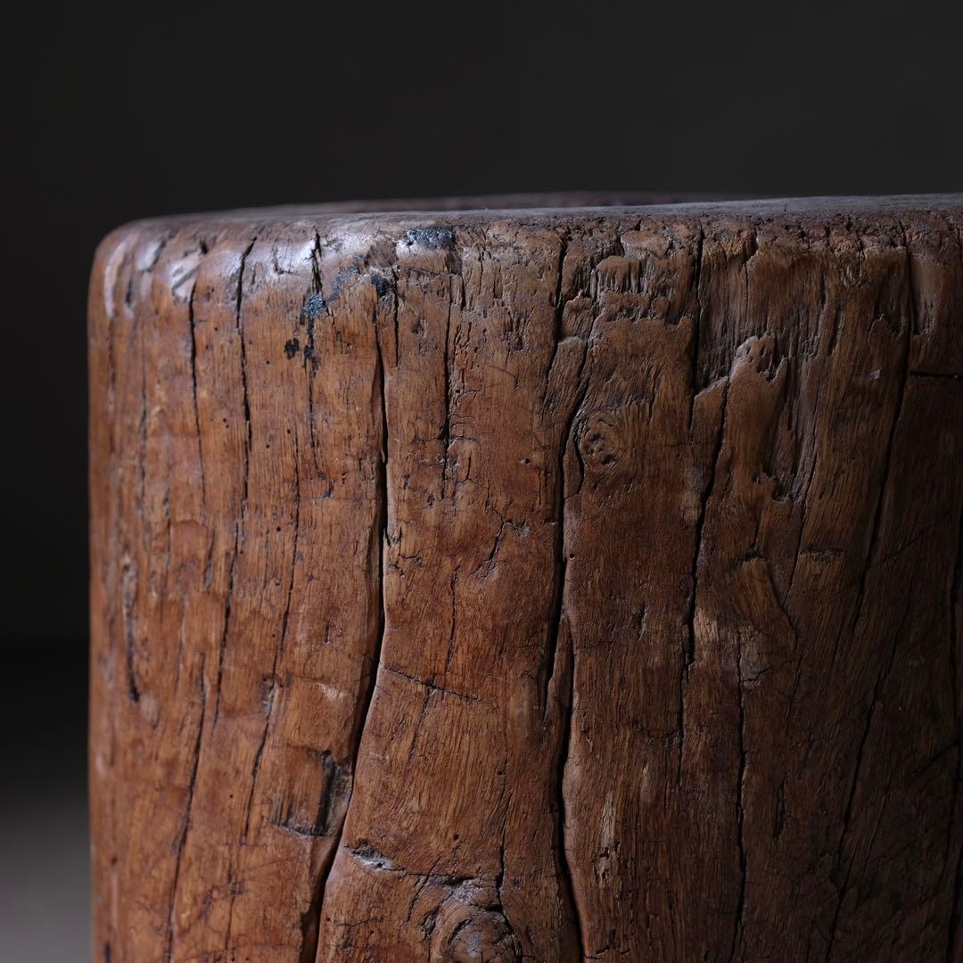東南アジア 古い木鉢　臼 こね鉢 プランター オブジェ 古道具 アンティーク